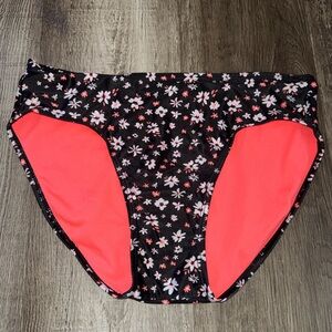 Justice Girls Black Floral Swim Bottoms Size XL+ (16-18)